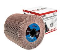 MOGRQAP Brosse à lamelles abrasives, grain 80, manchons abrasifs pour machine à satiner