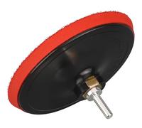 MOGRQAP Plateau de polissage et disque abrasif de 150 mm avec adaptateur M14, tampon de polissage, crochet et lanière pour perceuse/meuleuse d’angle