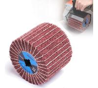MOGRQAP Rouleau abrasif brosse grain 120 manchons abrasifs, rouleau abrasif brosse avec papier abrasif rouleaux abrasifs pour satineuse machine à brosser bois métal surface polissage