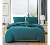MOHAP Sets de Housse de Couette 220x240cm+2 taies d'oreillers 65x65cm Lac Bleu Parure de Lit 2 Personnes Adulte en Microfibre