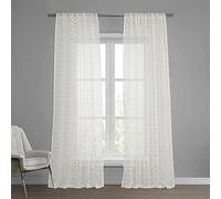 moitié Prix Drapes à Motifs Sheer Rideau en Lin, Strasbourg Dot, 50 x 84