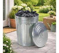 Mojawo Poubelle en métal avec couvercle - 58 l - En forme de carton