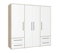 Mokinoo Armoire 4 portes - Blanc mat