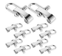 MOKKHNB 10 Fermoirs Manilles U en Acier Inoxydable pour Bracelets de Corde, Ajustables et Durables, Légers, Conviennent aux Loisirs de Plein Air et Aventures