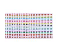 MOKKHNB 100 Feuilles D'autocollants Ronds Laser Brillants Colorés, Étiquettes Adhésives Flexibles et Polyvalentes pour Décorations Festives et Enveloppes