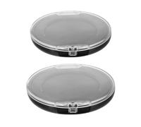 MOKKHNB 2 Pièces Tampon Rapides en Pvc Encreur Noir pour Compact Empreintes Impressions Digitales Usage Judiciaire et Fournitures Notariales