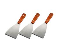 MOKKHNB 3 pièces Spatules de Cuisine Inox à Manche pour Barbecue Raclettes et Cuisson Steak Pelle à Pizza Polyvalente Ustensiles Faciles à Nettoyer Usage Maison et Professionnel