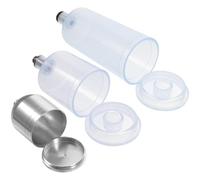 MOKKHNB 3pièces Lot de Flacons Verre pour Aérographe Conteneurs Transparents Résistants Corrosion Bouteilles de Peinture Artistique Rechargeables Compatibles Siphon et Aspiration