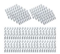 MOKKHNB Autocollants Musique Scintillants pour Éducation, 20 Feuilles Bopp, 540 Stickers Noirs Amovibles pour Élèves et Récompenses D'apprentissage