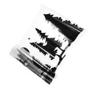 MOKKHNB Autocollants pour Voiture et Camping-pet Noir Motifs Étoiles, Lune et Arbre, Décoration Créative et Facile à Enlever pour Camping Extérieur