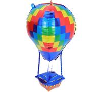 MOKKHNB Ballons en Aluminium en Pvc Lot de 10 Forme Montgolfière Décoration Facile et Résistante pour Fête D'anniversaire Garçon et Filles pour Occasions Festives