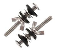 MOKKHNB Boulons de Charnière en Acier Inoxydable pour Siège de Toilette 2 Pièces Joint en Caoutchouc pour Fixation Solide et Installation Facile sur Toilettes