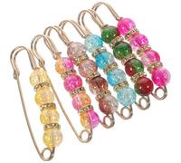 MOKKHNB Broches de Sûreté Lors de Défilés de Mode pour Châles, Pulls et Robes Accessoires Mode Lot de 6 en Perles Artificielles et Alliage pour Femmes