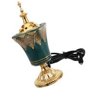 MOKKHNB Brûleur de Parfum Électrique Design Vintage Délicat Prise EU 220v en Céramique Style Arabe et Aromathérapie à Domicile pour Décoration Intérieure