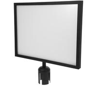 MOKKHNB Cadre en Acier Inoxydable pour Panneau de Signalisation Vertical Porte-affiche et Couvercle, Support Métallique Simple et Pratique pour File D'attente en Concert ou Conférence