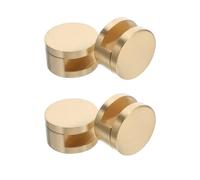 MOKKHNB Fixations pour miroirs sans cadre 4PCS clips en laiton supports muraux ronds pour miroir verre compatible pour salle de bain et projets muraux