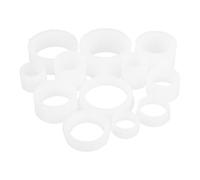 MOKKHNB Kits de Bagues Meuleuse D'établi 12 Pièces en Plastique Blanc pour Meules de 7 à 20mm, Résistants et Faciles à Utiliser pour Travail de Pierre et Métal