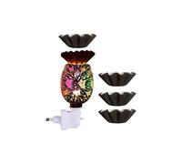 MOKKHNB Lampe à Parfum 3D Étoile Créative en Plastique et Verre, Brûleur de Cire Électrique pour Décoration Intérieure et Relaxation Pendant Le Sommeil