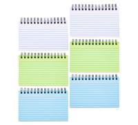 MOKKHNB Lot de 6 Mini-blocs-notes à Spirale avec Lignes, Papier Portable et Facile à Tourner, pour Planning et Étudiants en Université