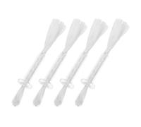 MOKKHNB Mèches de Rechange en Fibre de Verre pour Lampe à Huile, Lot de 4 Pièces avec Tube en Verre, Illumination Brillante, Résistantes Offrandes Temple et Mariages