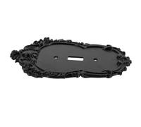 MOKKHNB Plaque de Commutateur Surface Résistante aux Rayures et Empreintes Vintage Baroque Gothique Noire en Plastique Finition Mate Fonctionnement Silencieux, Adaptée Salle de Bain