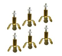 MOKKHNB Porte-mèche Usage Solide et Décoration Élégante 6 Pièces en Cuivre à Trois Pieds pour Lampe à Huile pour Maison ou Salle Bouddhiste