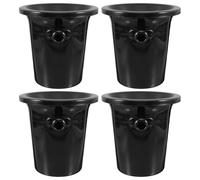 MOKKHNB Seau à Vin Crachoirs à Vin Noir Double Oreilles Rond en Plastique Accessoire Pratique pour Dégustation Occidentale pour Expositions et Boutiques Spécialisées