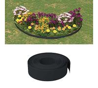 Mokuyary Bordure de Jardin Noir 10 m 15 cm polyéthylène, Cloture de Gazon Montage Facile pour Massif, Potager, allée, Pelouse, Parterre