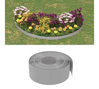 Mokuyary Bordures de Jardin 3 pièce Gris 10 m 20 cm polyéthylène, Cloture de Gazon Montage Facile pour Massif, Potager, allée, Pelouse, Parterre