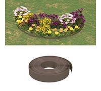 Mokuyary Bordures de Jardin 3 pièce Marron 10 m 10 cm polyéthylène, Cloture de Gazon Montage Facile pour Massif, Potager, allée, Pelouse, Parterre