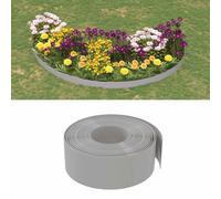 Mokuyary Bordures de Jardin 4 pièce Gris 10 m 20 cm polyéthylène, Cloture de Gazon Montage Facile pour Massif, Potager, allée, Pelouse, Parterre