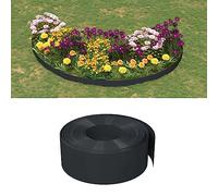 Mokuyary Bordures de Jardin 4 pièce Noir 10 m 20 cm polyéthylène, Cloture de Gazon Montage Facile pour Massif, Potager, allée, Pelouse, Parterre