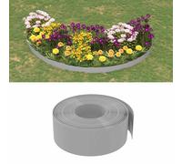 Mokuyary Bordures de Jardin 5 pièce Gris 10 m 20 cm polyéthylène, Cloture de Gazon Montage Facile pour Massif, Potager, allée, Pelouse, Parterre