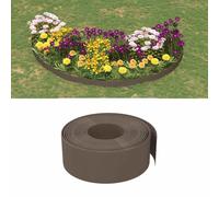 Mokuyary Bordures de Jardin 5 pièce Marron 10 m 20 cm polyéthylène, Cloture de Gazon Montage Facile pour Massif, Potager, allée, Pelouse, Parterre