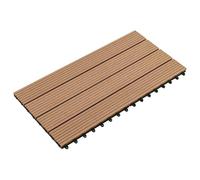 Mokuyary Carreau de terrasse 6 pièce Marron 60 x 30 cm WPC Dalles de Terrasse, exterieur Dalle pour Revêtement de Sol, Porche, Piscine, Balcon, Arrière-cour, Spa -B