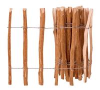 Mokuyary Clôture à piquets Bois de noisetier 60x500 cm, Clôture de Jardin Extérieure Décorative de Panneaux Barrière Animale pour Cour, Arrière, Patio, Terrasse-A1