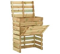 Mokuyary Composteur de Jardin à Lattes 80x50x100 cm Extérieur | Bois de pin imprégné Bac à Compost pour déchets, Potager