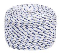 Mokuyary Corde de bateau blanche 8 mm 50 m en polypropylène résistant aux intempéries PP tressé pour camping, voile, transport, bateau, kayak et pêche -A