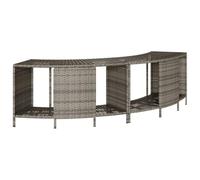 Mokuyary Étagères de Rangement pour Spa 2 pièce Gris Extérieur | résine tressée pour Piscine Hors Sol, Contour de Spa