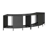 Mokuyary Étagères de Rangement pour Spa 2 pièce Noir Extérieur | résine tressée pour Piscine Hors Sol, Contour de Spa