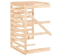 Mokuyary Extension d'abri pour Poubelle sur roulettes Bois Massif pin, Abri de Jardin Cache pour poubelles, Conteneur d'extérieur Coffre de Rangement