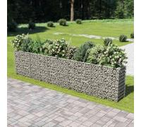 Mokuyary Lit surélevé à Gabion Acier galvanisé 450x50x100 cm Jardinière de Jardin, Bac de Plantation pour Cultiver Fleur Plantes Succulentes, Terrasse, Patio, Balcon