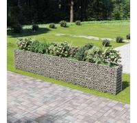 Mokuyary Lit surélevé à Gabion Acier galvanisé 540x50x100 cm Jardinière de Jardin, Bac de Plantation pour Cultiver Fleur Plantes Succulentes, Terrasse, Patio, Balcon