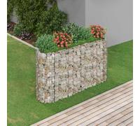 Mokuyary Lit surélevé à Gabion Fer galvanisé 190x50x100 cm Jardinière de Jardin, Bac de Plantation pour Cultiver Fleur Plantes Succulentes, Terrasse, Patio, Balcon
