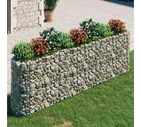 Mokuyary Lit surélevé à Gabion Fer galvanisé 330x50x100 cm Jardinière de Jardin, Bac de Plantation pour Cultiver Fleur Plantes Succulentes, Terrasse, Patio, Balcon