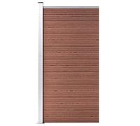 Mokuyary Panneau de clôture WPC 95x186 cm Marron, Clôture de Jardin Extérieure Décorative de Panneaux Barrière Animale pour Cour, Arrière, Patio, Terrasse