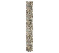 Mokuyary Poteau à Gabion Circulaire Acier galvanisé Ø30x200 cm Cages à Pierres, Clôture de Jardin Grille de Gabion pour Extérieur, Terrasse, Arrière-Cour, Pelouse