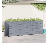 Mokuyary Rangement de Poubelle à roulettes pour 5 poubelles Gris Clair, Abri de Jardin Cache pour poubelles, Conteneur d'extérieur Coffre de Rangement avec Portes