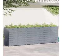 Mokuyary Rangement de Poubelle à roulettes pour 6 poubelles Gris Clair, Abri de Jardin Cache pour poubelles, Conteneur d'extérieur Coffre de Rangement avec Portes