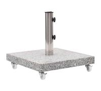 Mokuyary Socle de Parasol Granite 30 kg Carré Gris Jardin | Pieds Base pour Parasol de Terrasse, Piscine, Patio, Restaurant